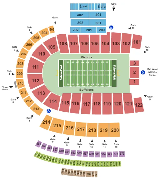FOOTBALL Seating Map Seating Chart