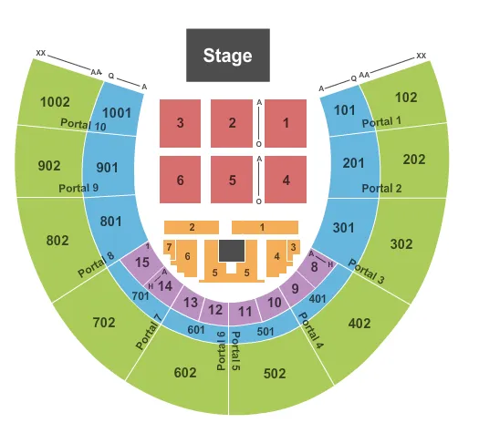END STAGE Seating Map Seating Chart