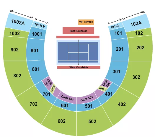 TENNIS 2 Seating Map Seating Chart