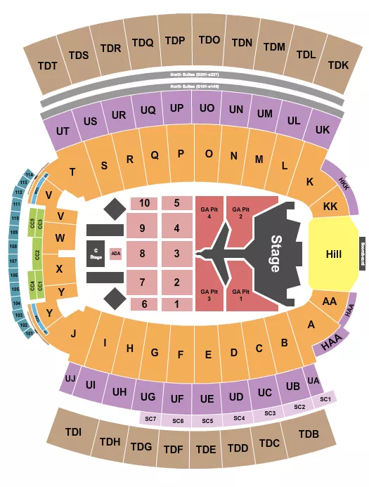 MORGAN WALLEN Seating Map Seating Chart
