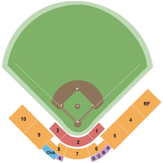 BASEBALL Seating Map Seating Chart