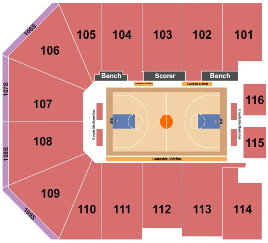 BASKETBALL 2 Seating Map Seating Chart