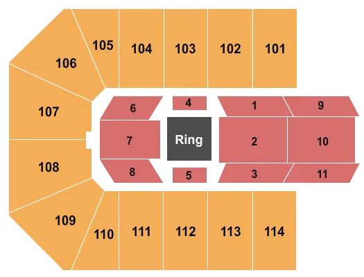 BOXING Seating Map Seating Chart