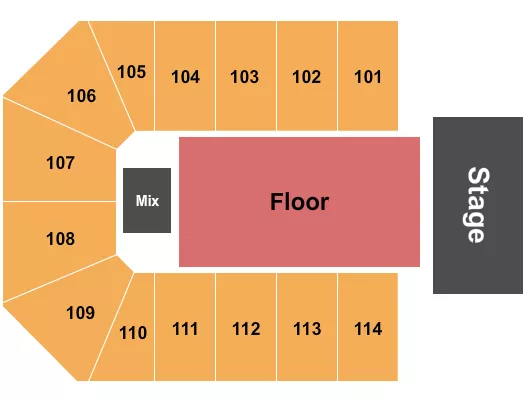 GA FLOOR Seating Map Seating Chart