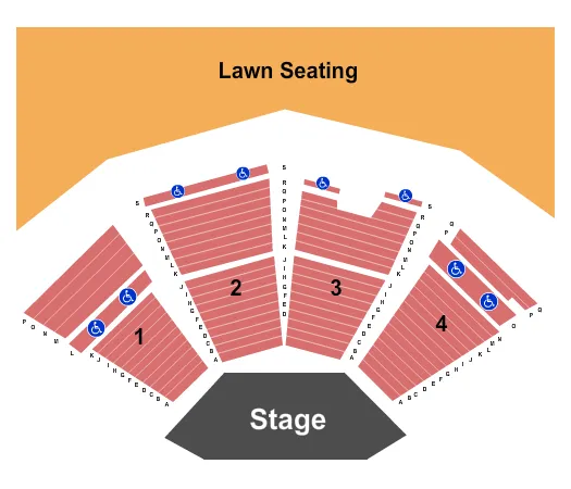 GERALD R FORD AMPHITHEATER END STAGE Seating Map Seating Chart