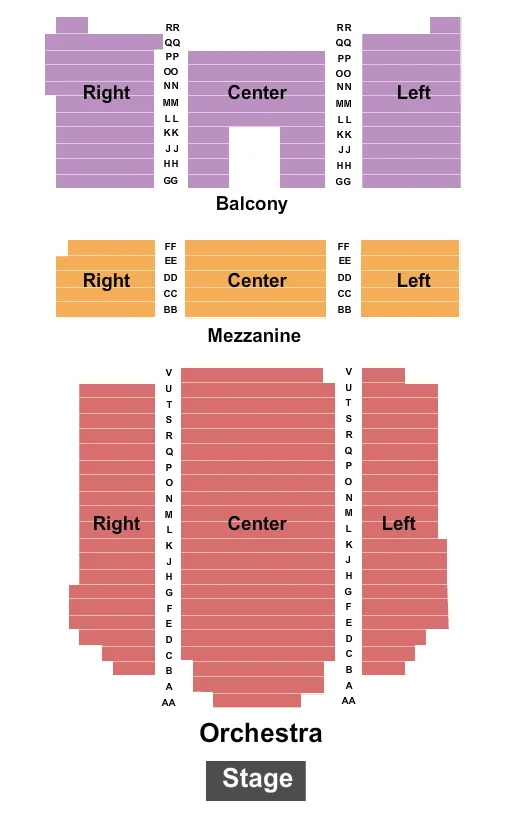 ENDSTAGE 2 Seating Map Seating Chart