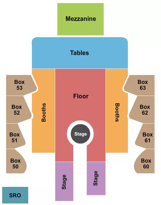 ATOMIC SALOON Seating Map Seating Chart