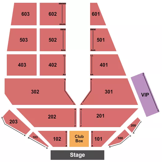 ENDSTAGE 3 Seating Map Seating Chart