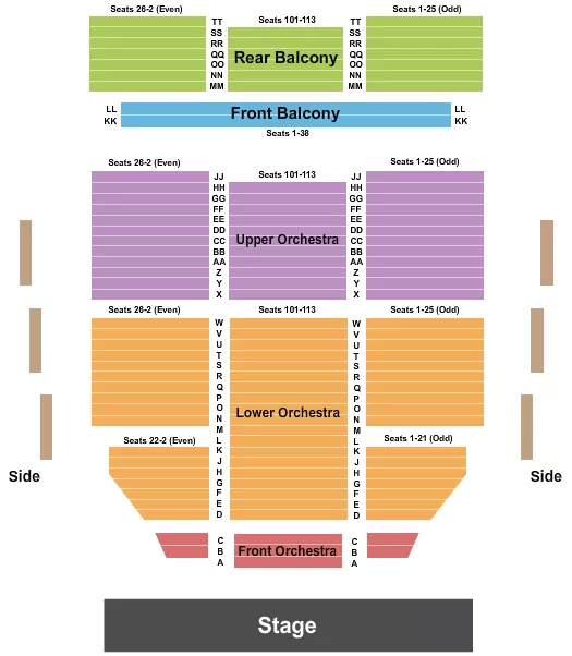 ENDSTAGE 2 Seating Map Seating Chart