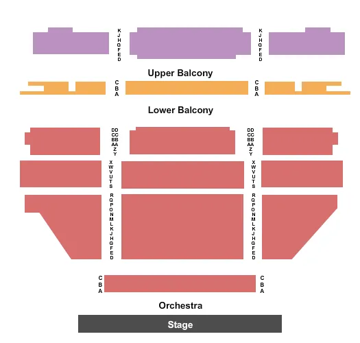 END STAGE Seating Map Seating Chart