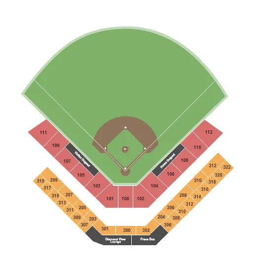 BASEBALL Seating Map Seating Chart