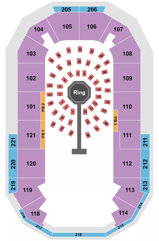 MMA Seating Map Seating Chart