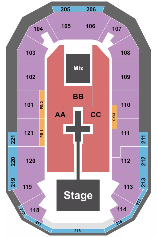 TOBYMAC Seating Map Seating Chart