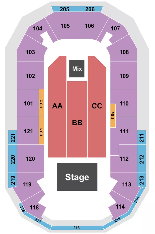 ENDSTAGE 3 Seating Map Seating Chart