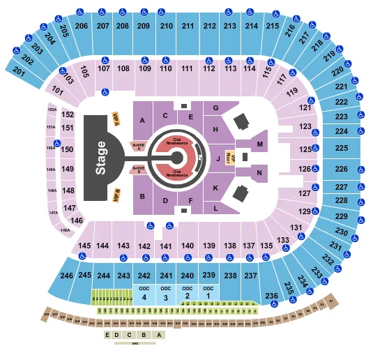 BEYONCE 2 Seating Map Seating Chart