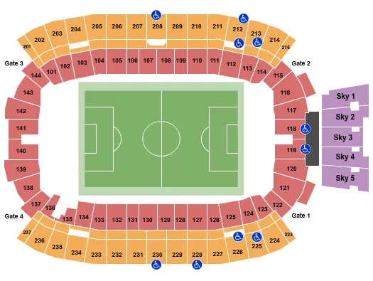 SOCCER Seating Map Seating Chart