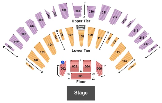 ENDSTAGE 4 Seating Map Seating Chart