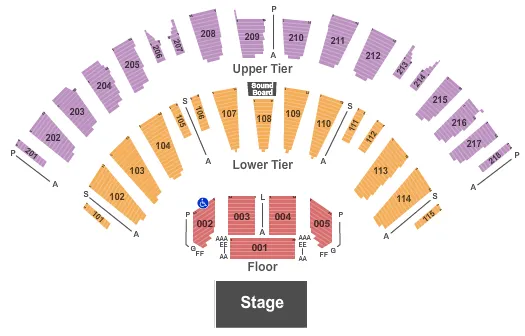 END STAGE Seating Map Seating Chart