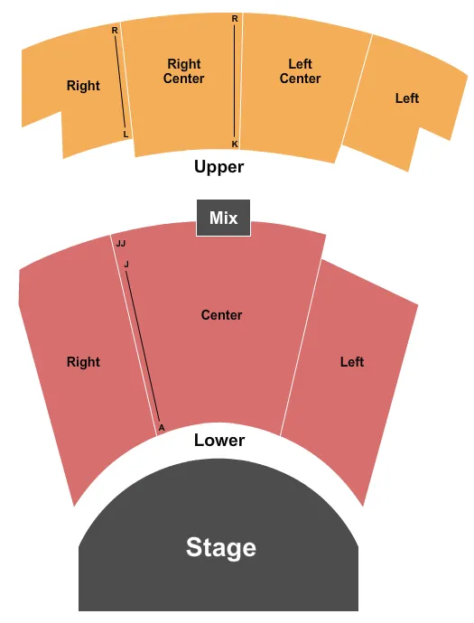 END STAGE Seating Map Seating Chart