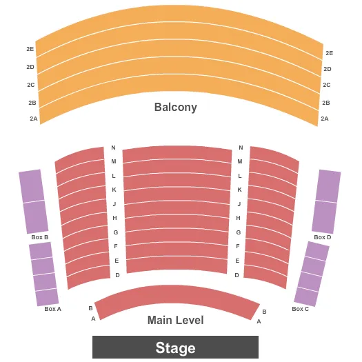 END STAGE Seating Map Seating Chart