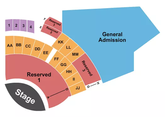 JIMMY KIMMELS COMEDY CLUB AT THE LINQ ENDSTAGE 2 Seating Map Seating Chart