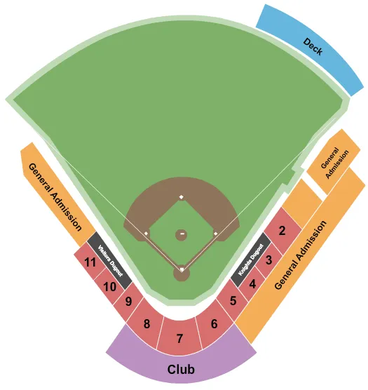 BASEBALL Seating Map Seating Chart