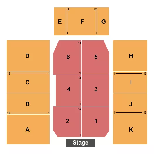ENDSTAGE 2 Seating Map Seating Chart