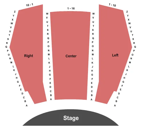 END STAGE Seating Map Seating Chart