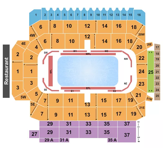 DISNEY ON ICE Seating Map Seating Chart