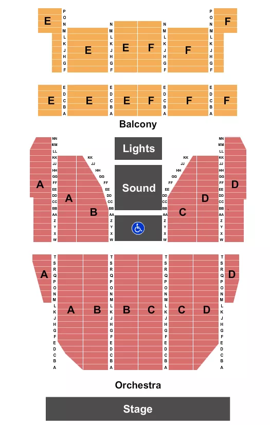 ENDSTAGE NO PIT Seating Map Seating Chart