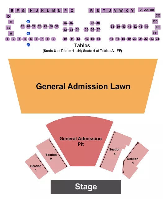 ENDSTAGE GA PIT Seating Map Seating Chart