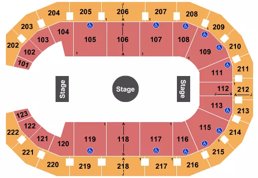 RINGLING BROS CIRCUS Seating Map Seating Chart