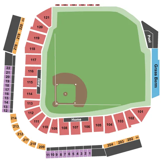 BASEBALL Seating Map Seating Chart