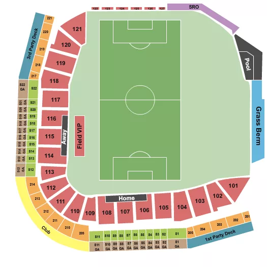 SOCCER Seating Map Seating Chart