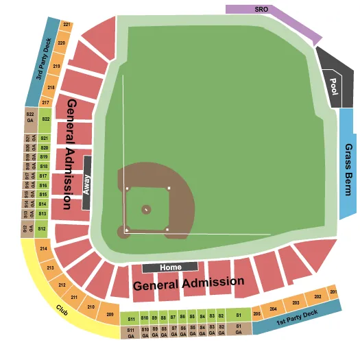 UNLV BASEBALL Seating Map Seating Chart