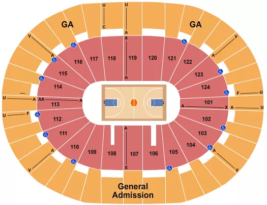 BASKETBALL 2 Seating Map Seating Chart