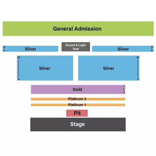 END STAGE Seating Map Seating Chart