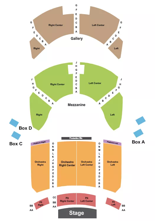 ENDSTAGE Seating Map Seating Chart