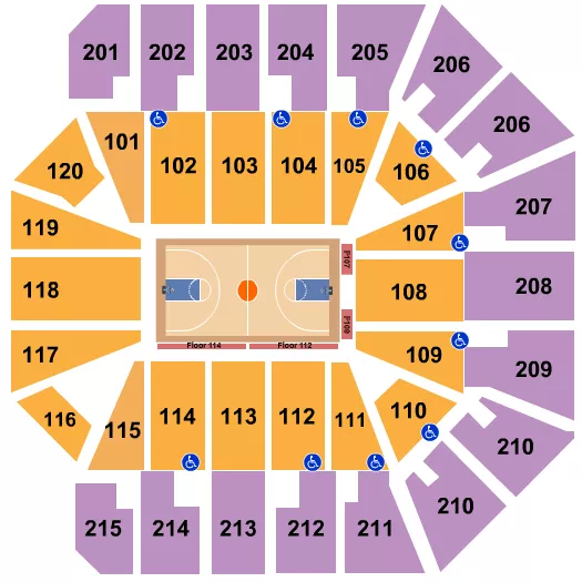 BASKETBALL 2 Seating Map Seating Chart
