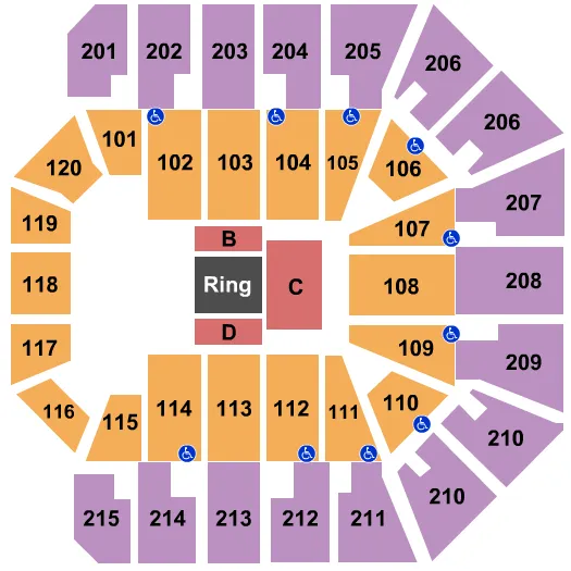 BOXING 2 Seating Map Seating Chart