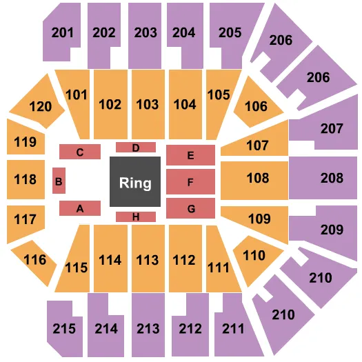 BOXING 1 Seating Map Seating Chart