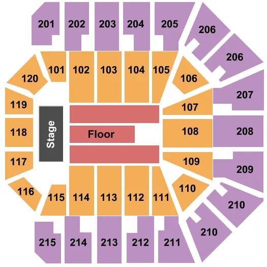 ENDSTAGE 2 Seating Map Seating Chart