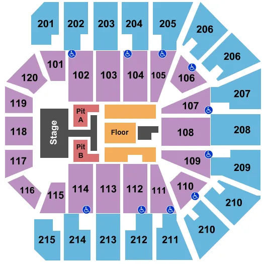 ENDSTAGE GA PIT Seating Map Seating Chart
