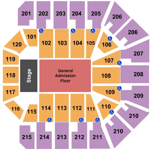 ENDSTAGE GA Seating Map Seating Chart