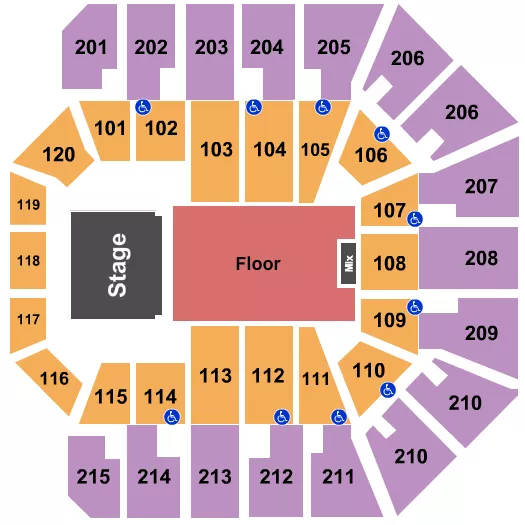 ENDSTAGE RESERVED Seating Map Seating Chart