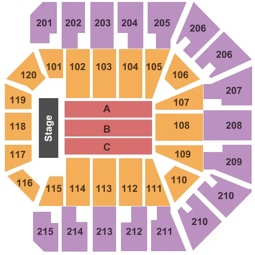END STAGE Seating Map Seating Chart