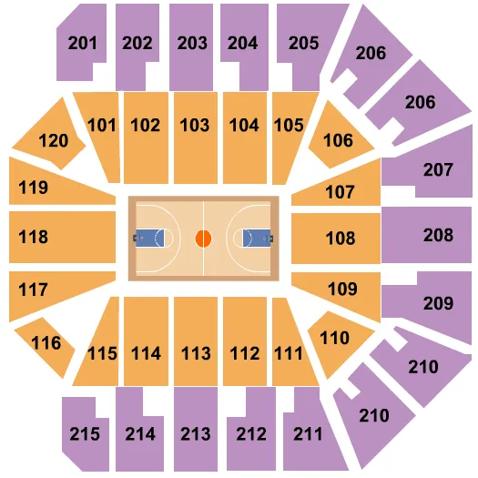 HARLEM GLOBETROTTERS Seating Map Seating Chart