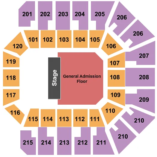 HALF HOUSE GA Seating Map Seating Chart