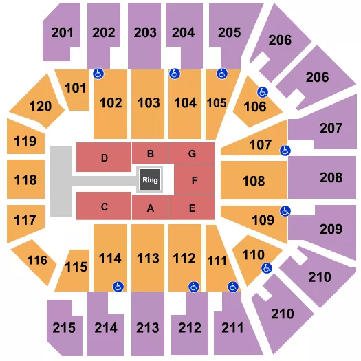 WRESTLING 2 Seating Map Seating Chart