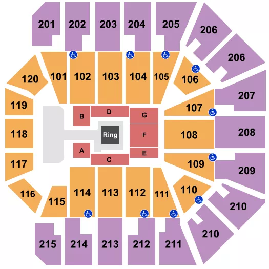 WRESTLING Seating Map Seating Chart